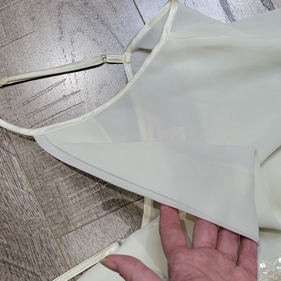 NWOT- La Vie En Rose Ivory Near-Sheer Maxi Nightdress-SZ L - Picture 6 of 15